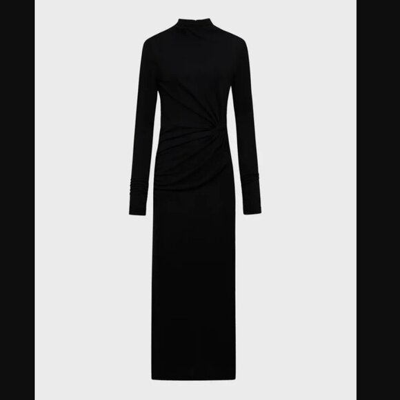 New With Tag Diane von Furstenberg Sonja Ruched Mock Neck Midi Dress - Picture 1 of 4